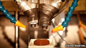 Printer printing chocolate