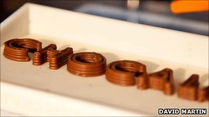 3D Image printed using chocolate
