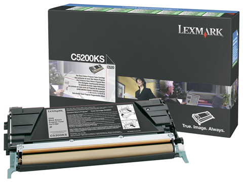 Black Return Program Toner Cartridge (4,000 Pages) for the Lexmark C530DN A4 Colour Laser Printer