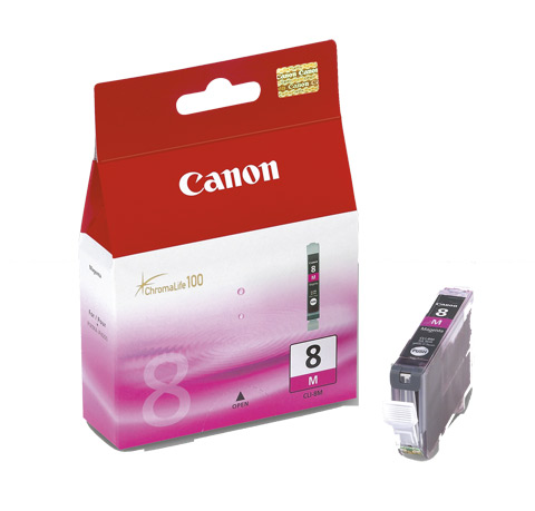Magenta CLI-8M Ink Cartridge (490 pages) for the Canon MP610 A4 Multifunction Printer