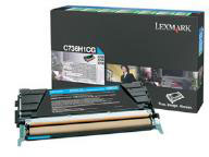 Cyan High Yield Return Program Toner Cartridge (10,000 Pages) for the Lexmark X736de A4 Multifunction Printer