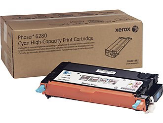 Cyan Hi Cap Toner Cartridge (7,000 Pages) for the Xerox Phaser 6280DN A4 Colour Laser Printer