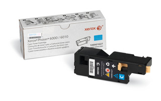 Cyan Toner Cartridge (1,000 Pages) for the Xerox Phaser 6000 A4 Colour Laser Printer