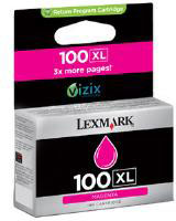 No. 100XL Magenta High Yield Ink Cartridge (600 pages) for the Lexmark Pinnacle Pro 901 A4 Inkjet Printer