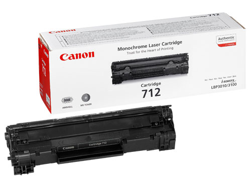 Mono  712 Laser Toner Cartridge (1,500 Pages) for the Canon i-SENSYS LBP3010 A4 Mono Laser Printer