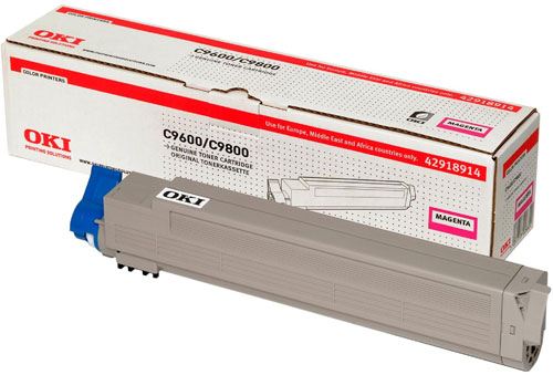 Magenta Toner Cartridge (15,000 pages) for the Oki C9850hdn A3 Colour Laser Printer