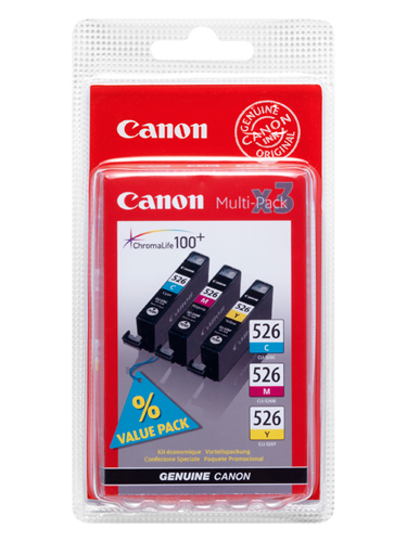 CLI-526 CMY ink cartridge Multipack for the Canon Pixma MG8150 A4 Multifunction Printer