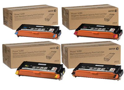 Toner Multi Pack CMY (2.2K) + Black (3K) for the Xerox Phaser 6280DN A4 Colour Laser Printer