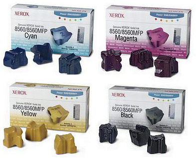  Solid Ink bundleue Pack 3pk CMYK for the Xerox Phaser 8560DN A4 Colour Laser Printer