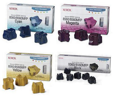  Solid Ink bundleue Pack 6pk Blk 3pk CMY for the Xerox Phaser 8560DN A4 Colour Laser Printer