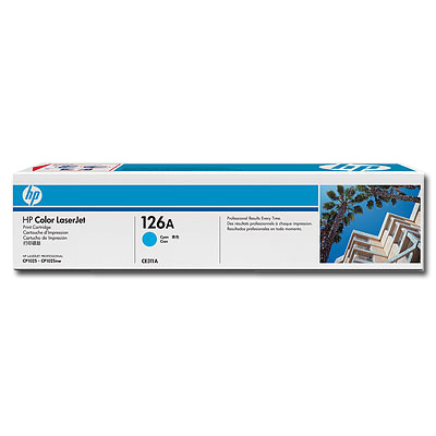 126A Cyan Toner Cartridge (1,000 pages) for the HP LaserJet CP1025nw A4 Colour Laser Printer