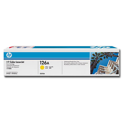 126A Yellow Toner Cartridge (1,000 pages) for the HP LaserJet CP1025nw A4 Colour Laser Printer