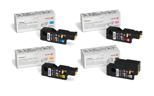 Toner Bundle Pack CMY (1,000) + K (2,000) for the Xerox Phaser 6000 A4 Colour Laser Printer