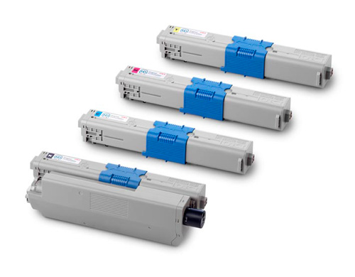 OKI Toner Value Pack CMY (2,000) + K (3,500) for the Oki C530dn A4 Colour Laser Printer