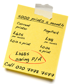 PagePack Saving of  �3685.00 per annum